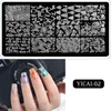 12*6cm 3D Geometric Wave Stripe Flower Nail Stamp French Line Nail Stamping Plates DIY UV Gel Polish Manicure Stamp &*& 2