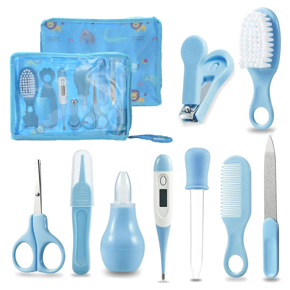 Kit per la Cura del Bambino, Set per Capelli e Unghie, Termometro, Spazzola, Forbici, Tagliaunghie, Set per la Pulizia del Neonato - immagine 3