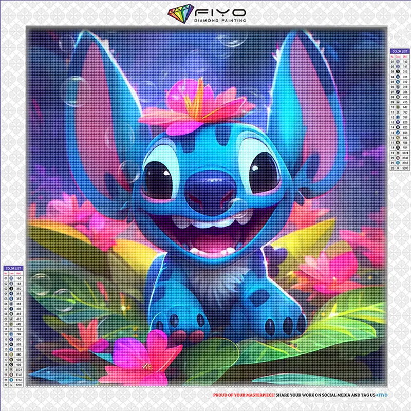 DIY Diamond Painting Lilo and Stitch Diamond Embroidery 5D Full Drill  Cartoon Mosaic Picture Home Decor Disney Children's Gifts - AliExpress