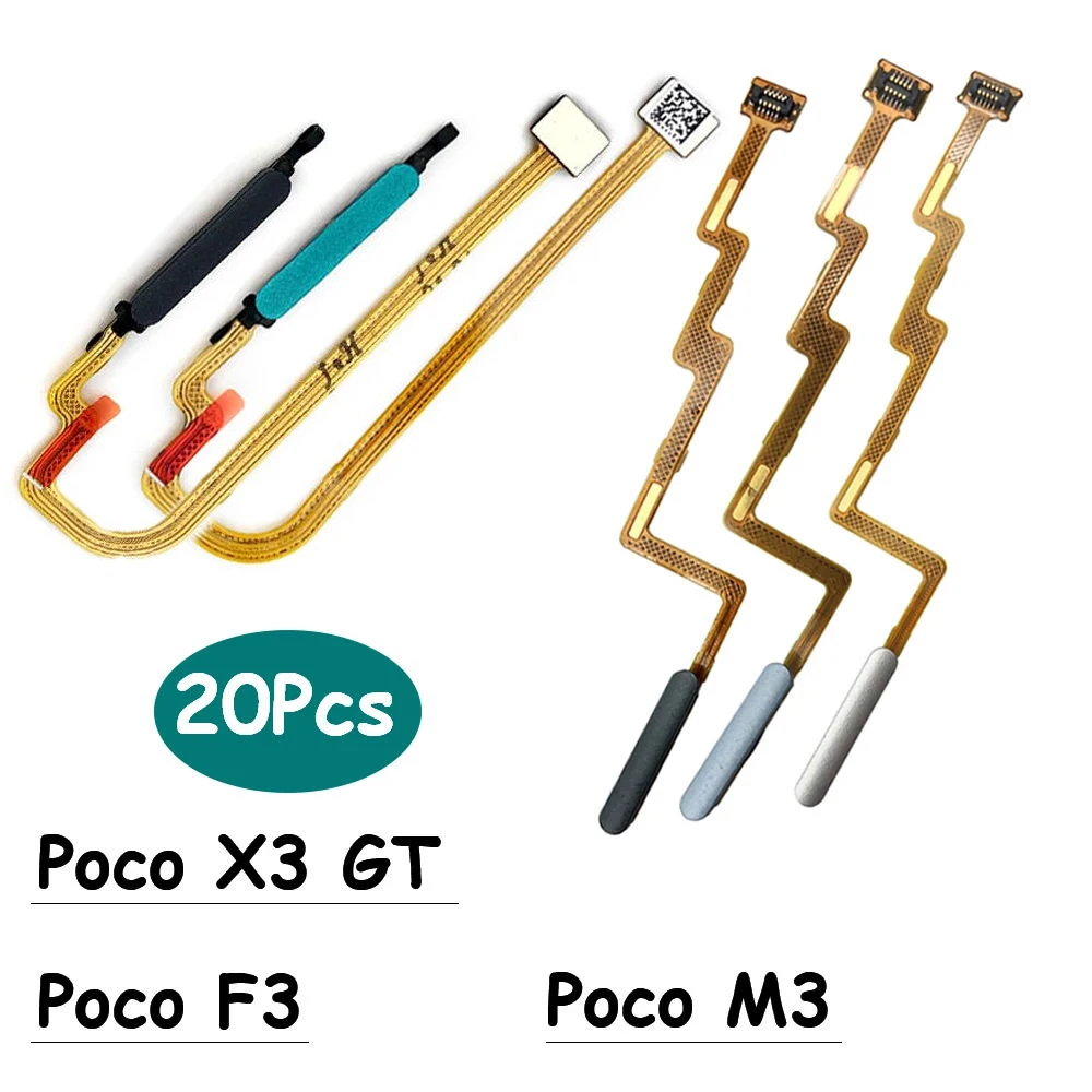 

20Pcs,NEW Tested For Xiaomi Poco X3 X4 GT F3 M3 Power Button Touch ID Connecter Finger Scanner Fingerprint Sensor Flex Cable