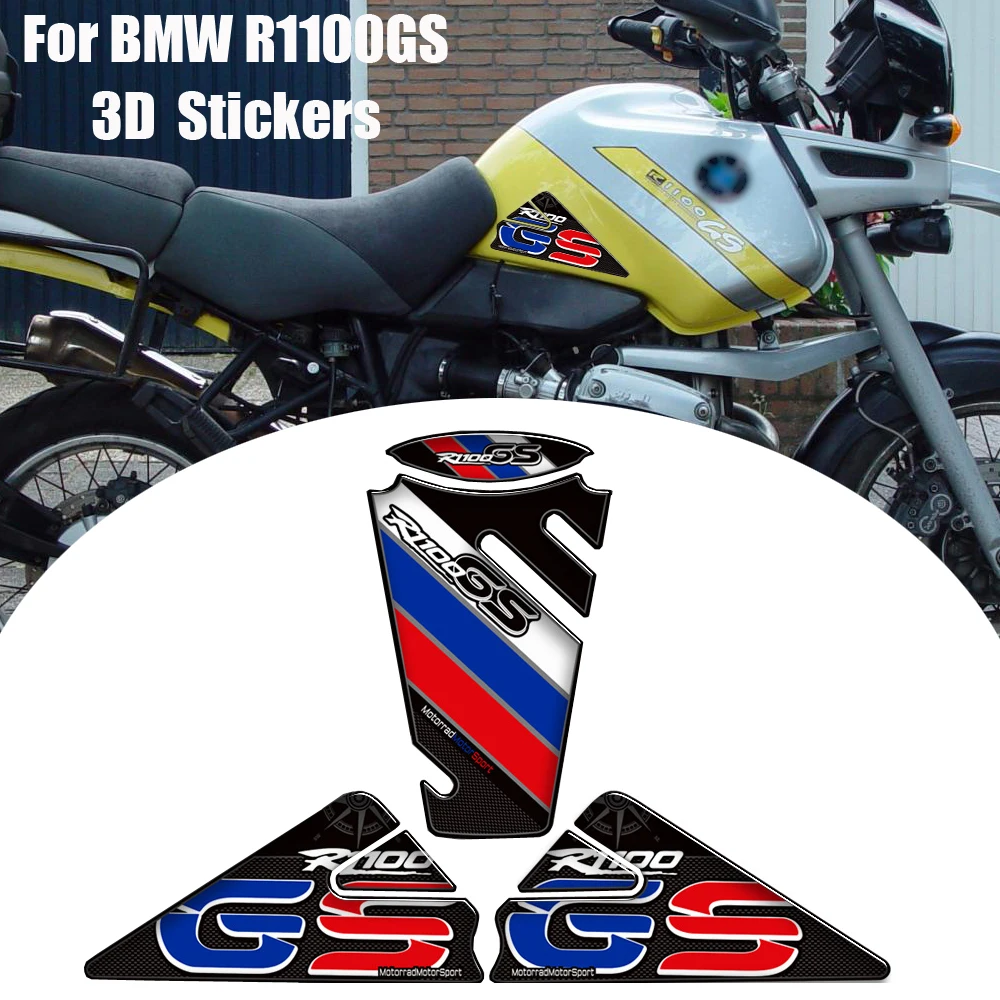 

Motorcycle Tank Pad Grips Stickers Decals Protection Gas Fuel Oil Kit Knee ADV Adventure GSA For BMW R1100GS R 1100 GS R1100
