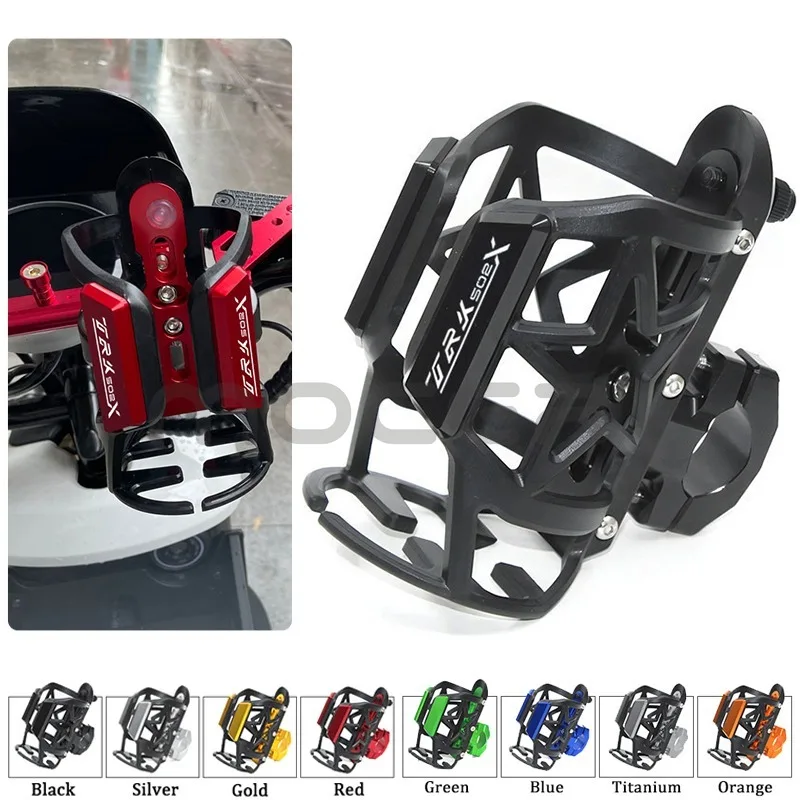 

For Benelli TRK 502X 502 X 702X TRK502X Motorcycle Supplies CNC Drink Stand Water Bottle Cage Cup Holder Objects Universal Mount