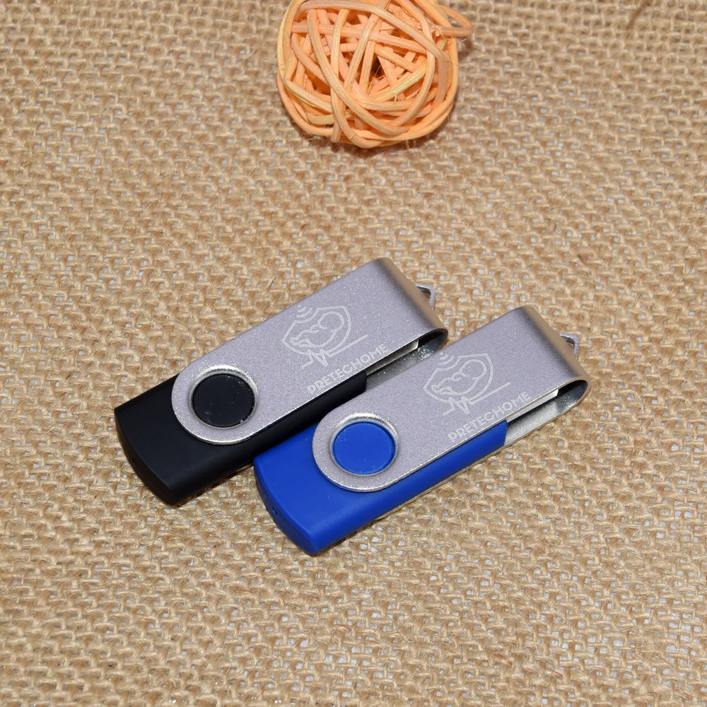 флешка usb 32GB Flash Drive 16 Giga Memory Stick Metal Jump Drive Swivel  Pendrive Portable 64 128 GB cle usb 2.0 Pen Drives
