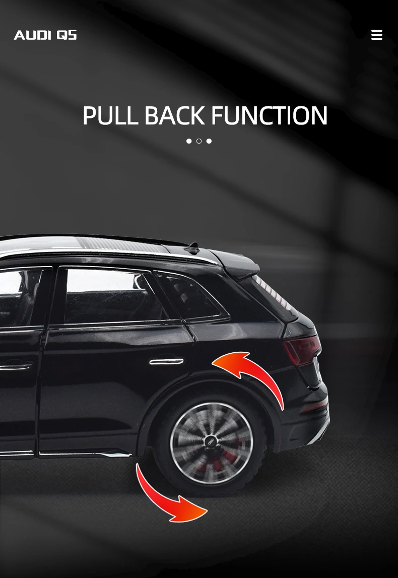 1:24 Audi Q5 Alloy Model Car SUV Vehicle Diecast Sound Light