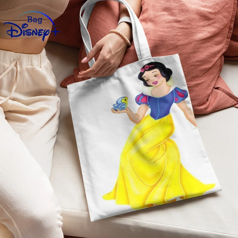 

Disney Snow White Shoulder Bags Women's Handbags Women Handbag Printed Trendy Cute Canvas Shopping Tote Simple Casual Eco Bag