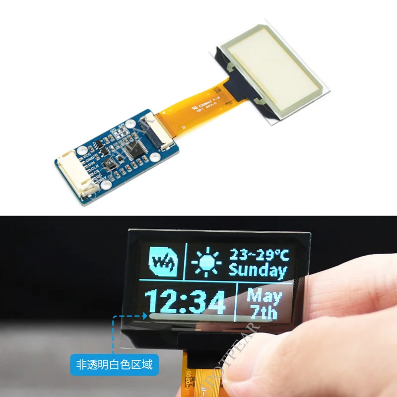 Display Oled Azul Transparente para Arduino Raspberry pi Spi e I2c Interface 128 × 64 1.51in Stm32