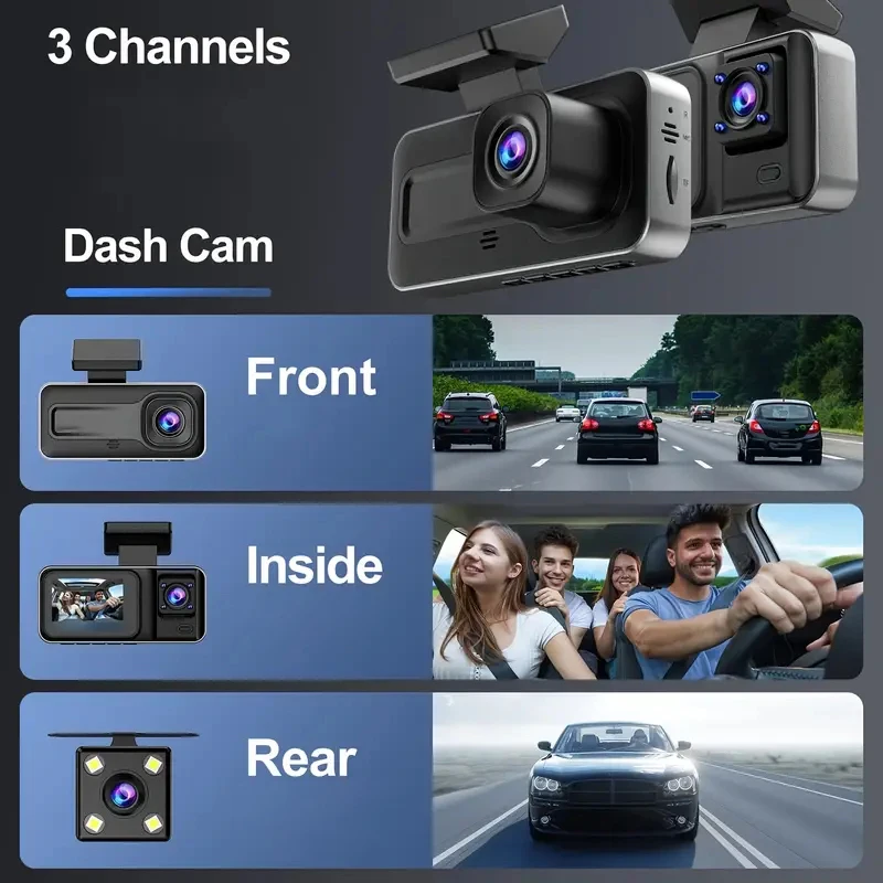 High-definition 1080P car recorder, optional 32G memory card, optional rear third camera