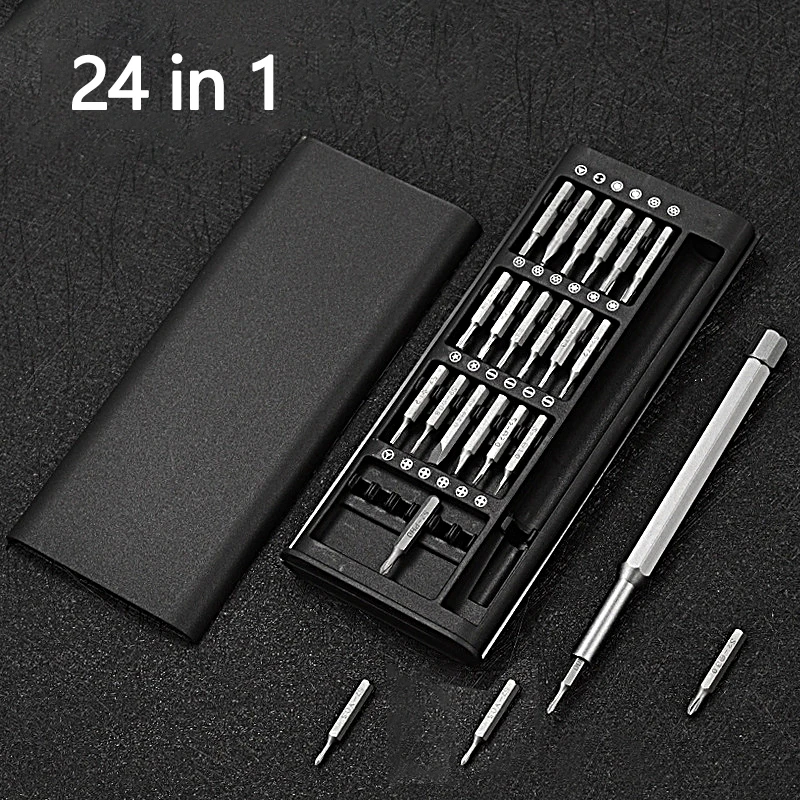 

Multifunction Screwdriver Bit Set 24 In 1 For Computer Mobile Phone Watch Glasses Magnetic Mini Professional Stainless Steel