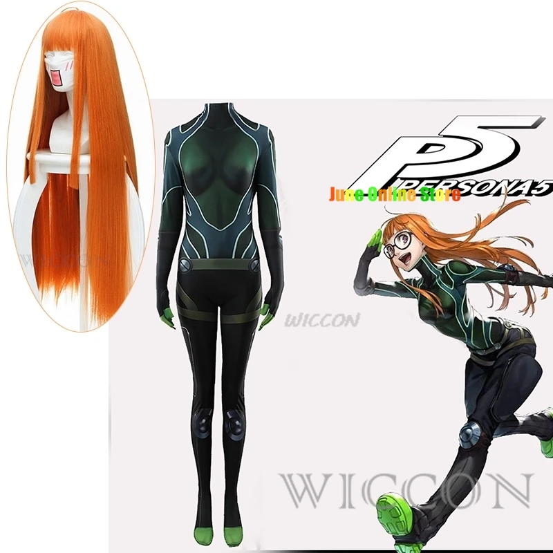P5R Anime Futaba Sakura Costume Cosplay Persona 5 Uniforme Di Halloween Donna Futaba Sakura Abbigliamento Da Battaglia Vestito Da Festa Di Carnevale