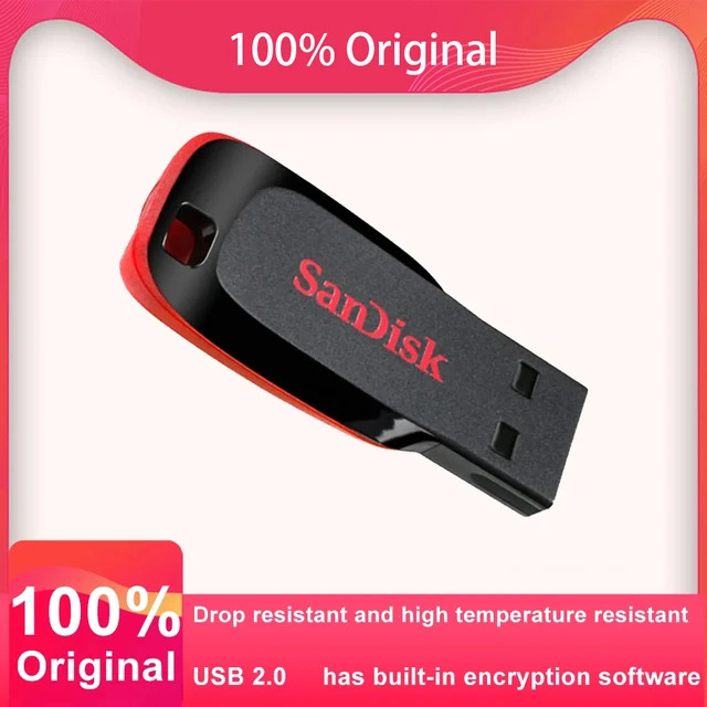 Original SanDisk CZ50 Ultra Shift USB 2.0 Flash Disk 128GB 64GB 32GB 16GB  Mini Key Pendrive Black Flash Drive Memory Stick - AliExpress