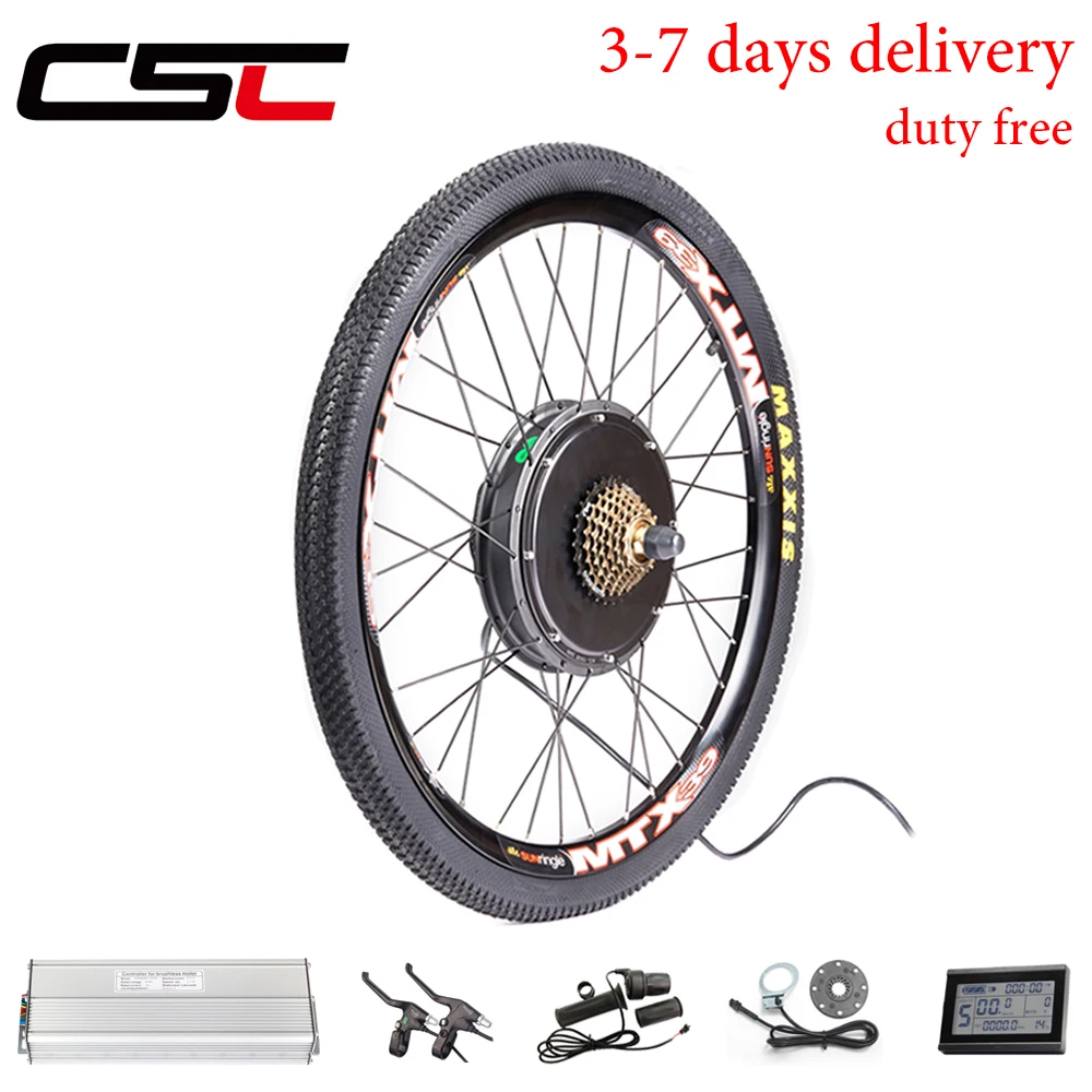 CSCElectricbikeConversionKit48V1000W1500WhubmotorbicycleWheelBrushlessbrake