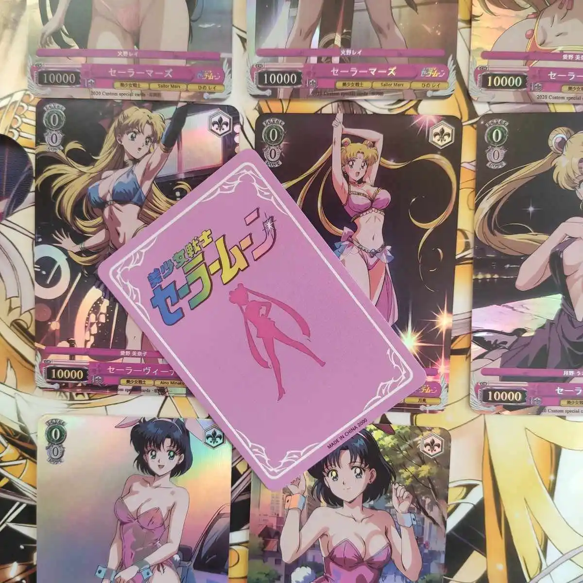 9Pcs/set Anime Girl Tsukino Usagi Aino Minako Hino Rei Mizuno Ami Flash Card Self Made Classic Anime Collection Cards Gift Toy