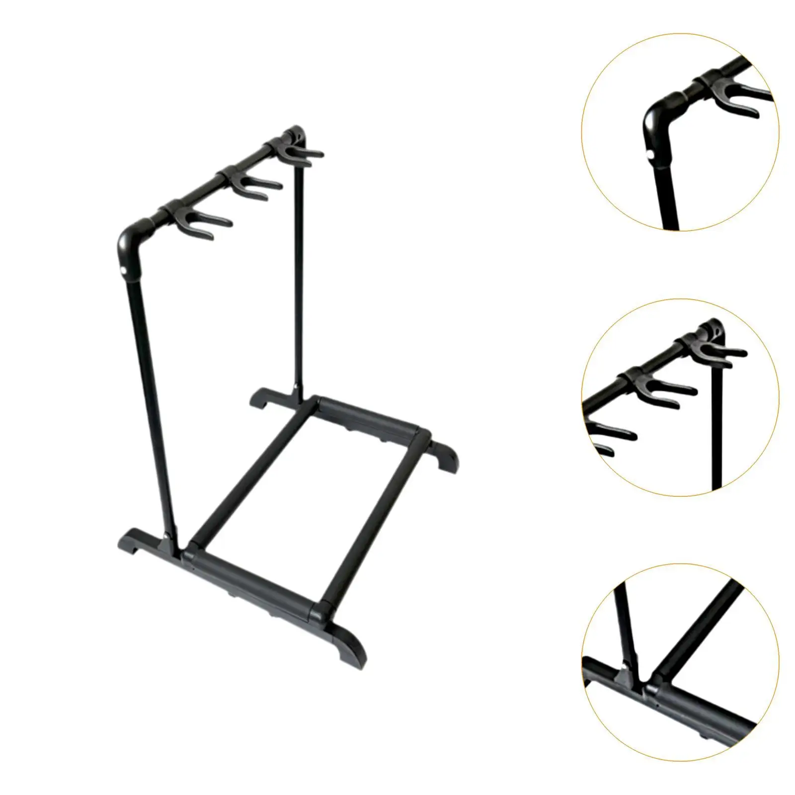 Black Metal Foldable Guitar Holder Multi Instrument Stand Rack for Music Room Electric Acoustic Bass Guitar Support