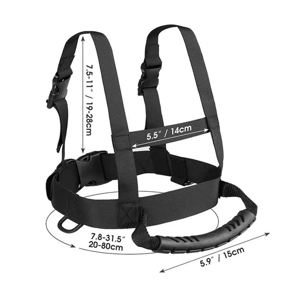 Snowboard Trainer For Children Easy Speed Control On Slopes Adjustable Size Both Shoulder - Waist