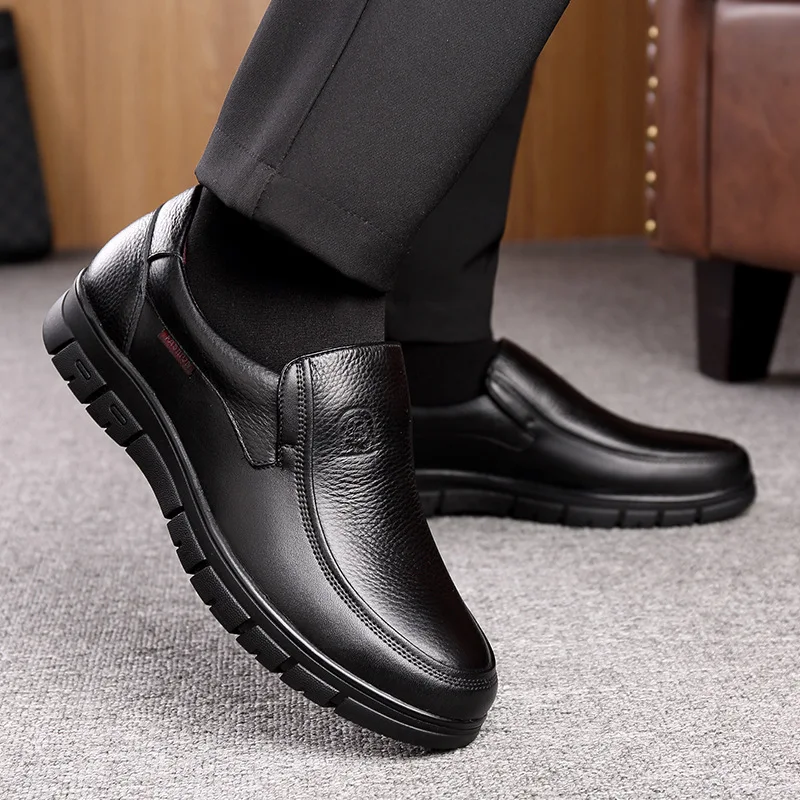Handmade Shoes Genuine Leather Casual Shoes For Men Flat Platform Walking Shoes Outdoor Footwear Loafers Breathable Sneakers 4