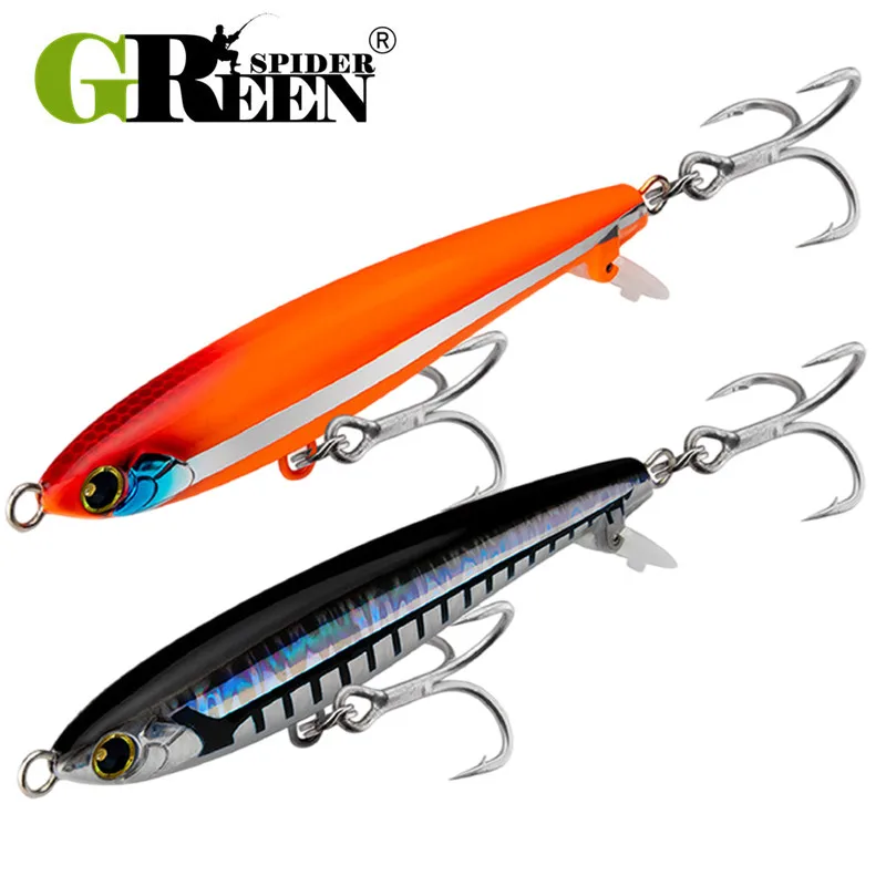

GREENSPIDER 11.5cm 60g Sinking Pencil Fishing Lures Wobbler Stickbait Artificial Hard Bait for Sea Tuna Fishing Lure
