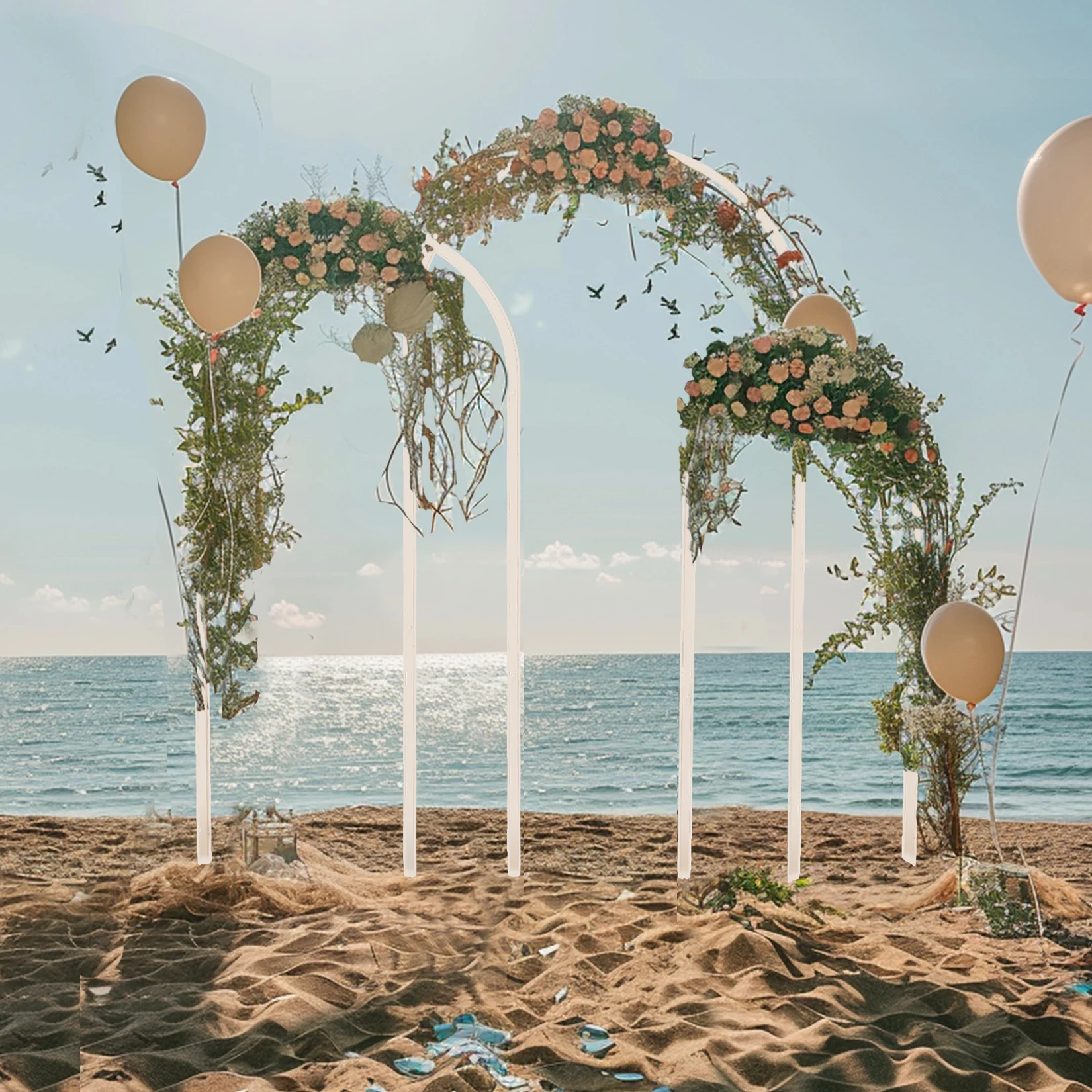 Set of 3 Wedding Arch Balloon Frame Metal Backdrop Stand Garden Floral Arch Deco wedding arch stand wedding arch set party arch set