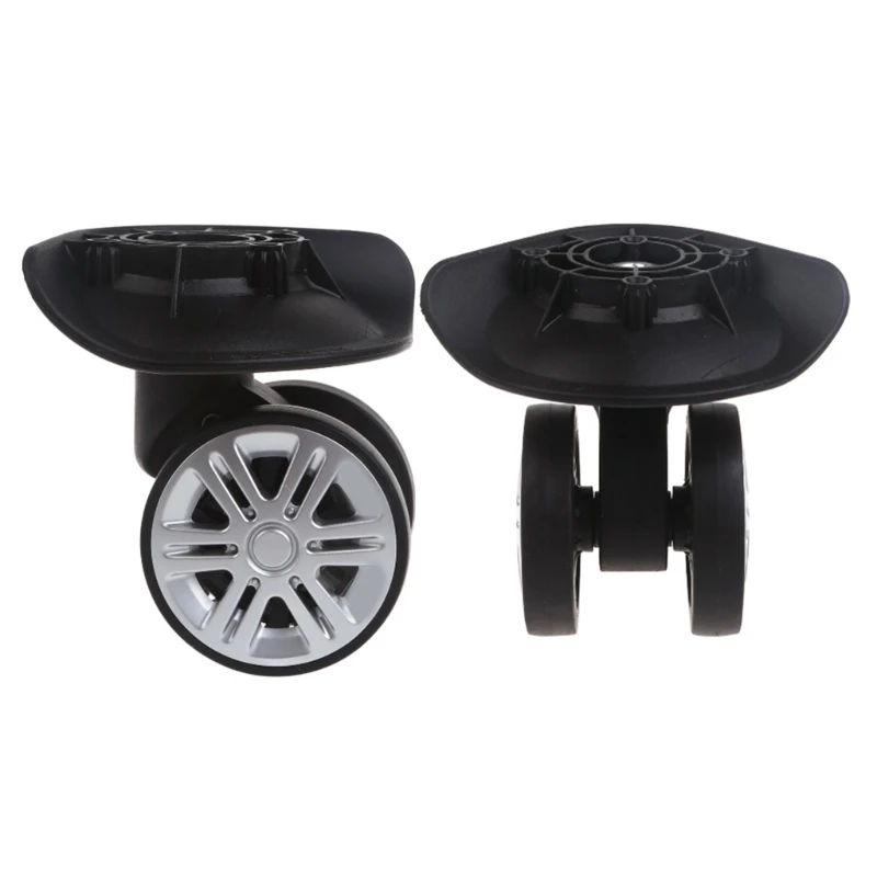Silent Universal Wheels Replacement For Luggage - 4pcs Rubber Trolley Casters, 360-Degree Rotation, Durable Suitcase Accessories