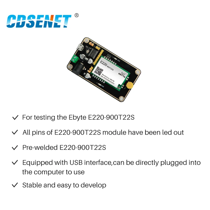 CDSENET LLCC68 LoRa/FSK Test Board 900MHz E220-900TBL-01 Wireless Transmitter Receiver E220-900T22S Module 22dBm SMD USB TTL