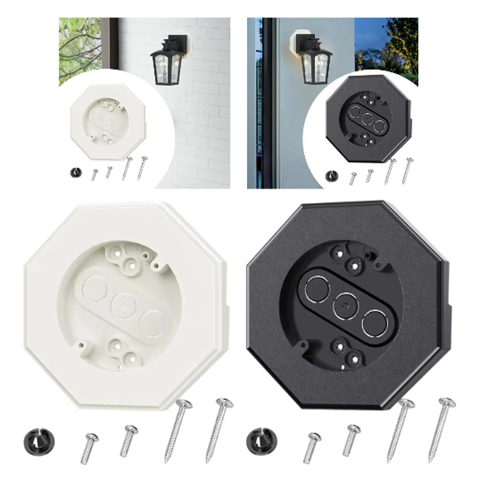 Vinyl Siding Mounting Blocks with Built in Electrical Box al Vinyl Siding