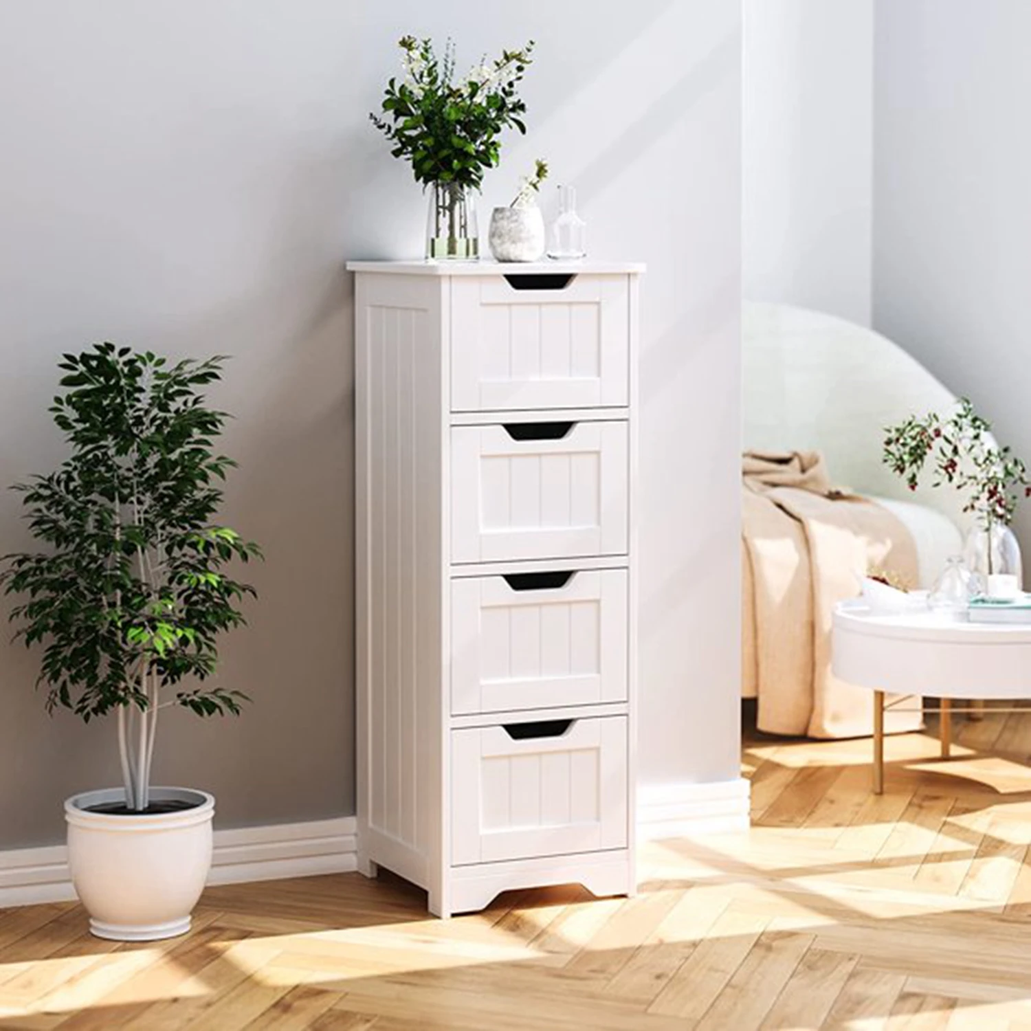 4 Drawers Bathroom Chest Of Drawers Bathroom Wood White