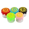 Clear Glass Jar with Silicone Lid, Bottle Slick Concentrate Tank, DIY Vials, Christmas Gift, 6ml, 3Pcs 1