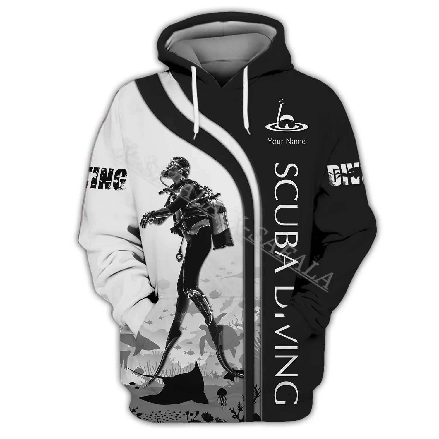 

Scuba Diving Art Sport 3D Print Hoodie Man Women Unisex Zip Jacket Harajuku Pullover Sweatshirt Hood Outwear Casual Tracksuit-2