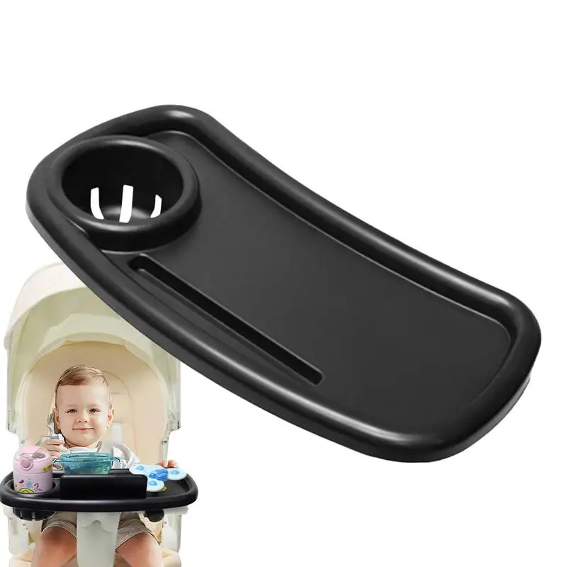 

Stroller Snack Tray With Phone Holder Toddler Attachment For Stroller Accessories 3 In 1 Cup Holder Organizer With 360-Degree