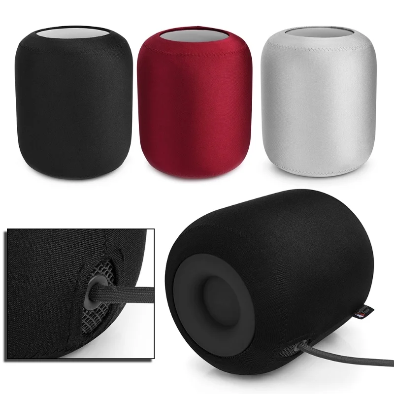 Black GOSETH Anti Dust Cover Compatible with HomePod Hard Rubber Textile Net Elastic Portable Anti-Scratch Dust Proof Cove for Apple HomePod Speaker 