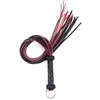 78CM Genuine Bull Leather Horse Whip, Horse Training Real Whips, Leather Covered Handle,With Iron Ring 1