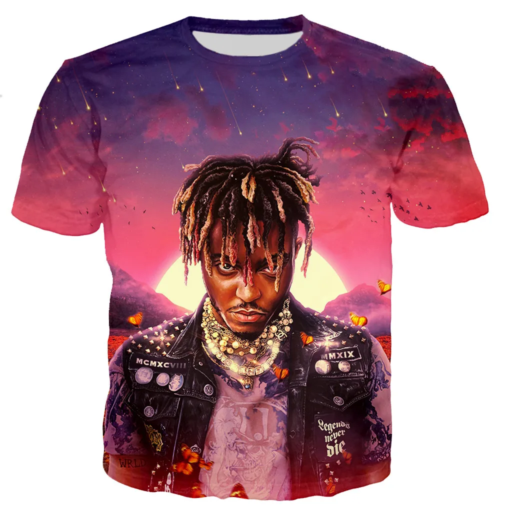 

Футболки Rapper Juice Wrld для мужчин и женщин, новая модная 3D Футболка с принтом Juice Wrld, Повседневная футболка в стиле хип-хоп, стиль Harajuku футболки хип хоп