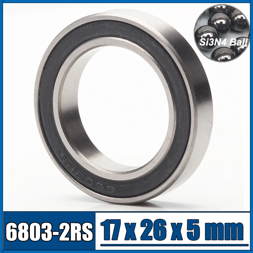 QUARKZMAN 6803-2RS Kugellager 17x26x5 Mm – 2 Stück, Chromstahl, Doppelt Versiegelt, ABEC3, Für Maschinen & DIY