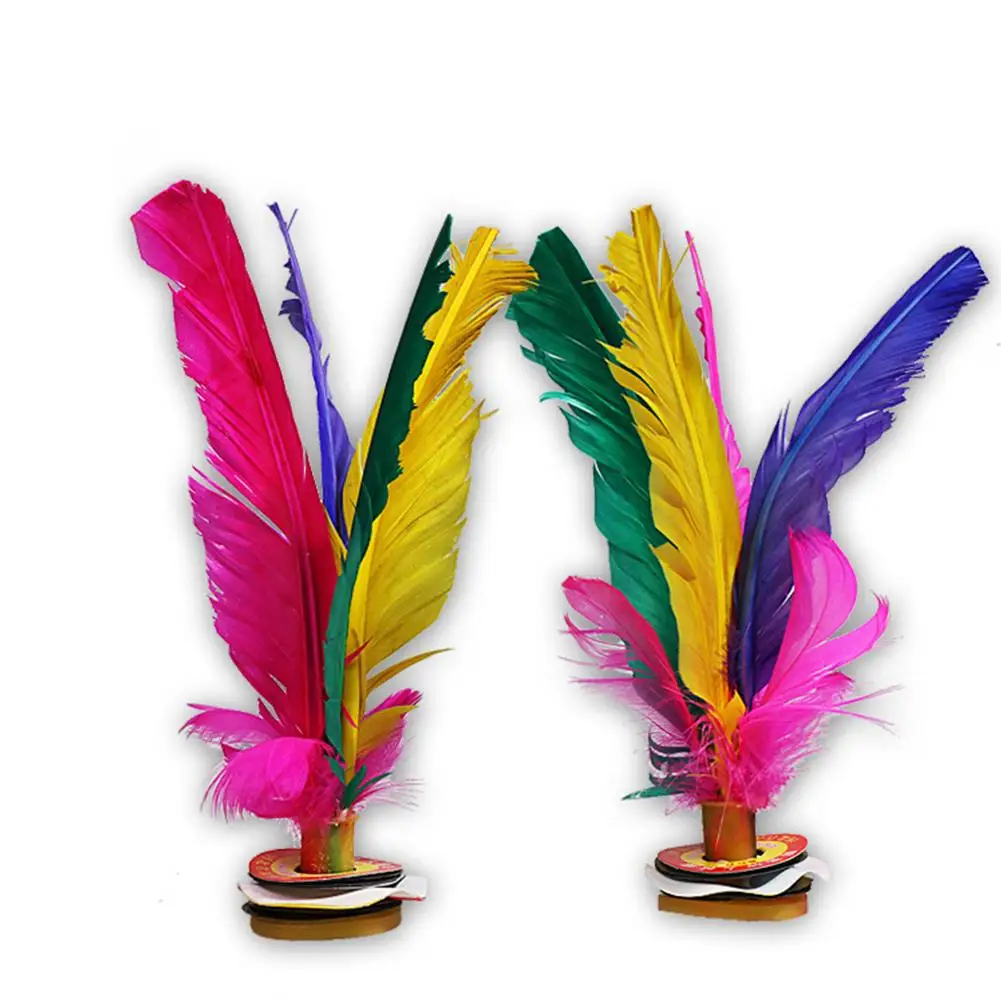 Colorful Feathers Kick Shuttlecock Chinese Jianzi Foot Sports Outdoor Toy Game 1PC