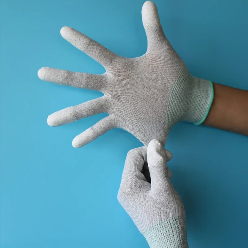 5pair Antistatic Gloves Anti Static ESD Electronic Working Gloves pu coated palm coated finger PC Antiskid for Finger Protection