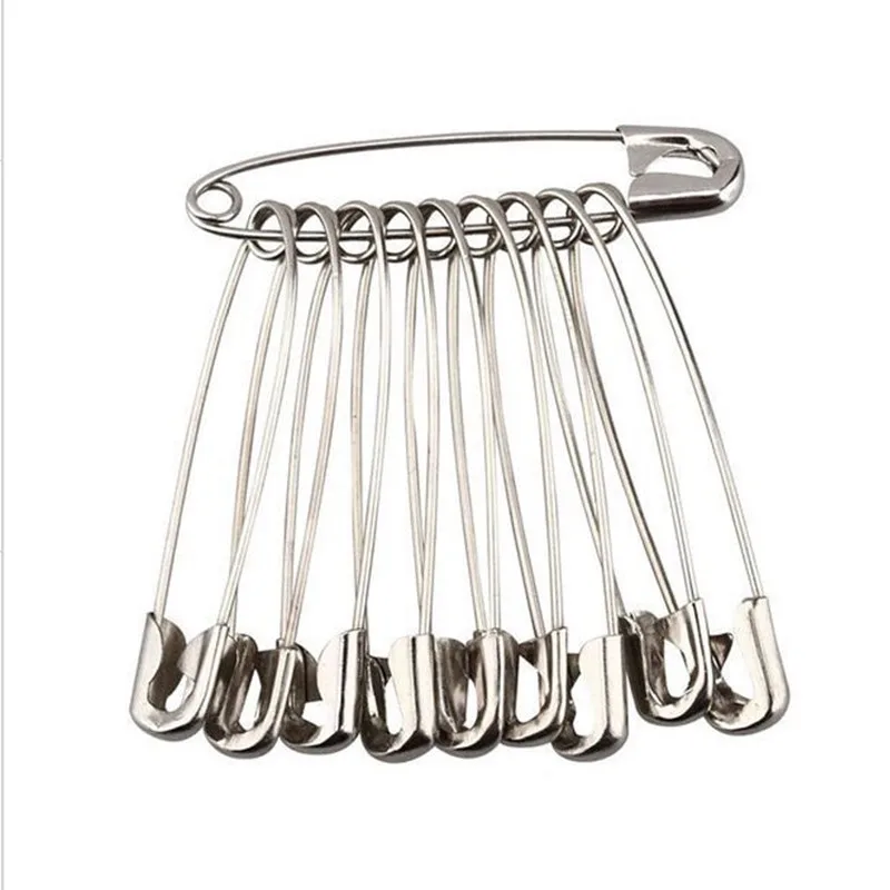 50/100pcs 고품질 안전 핀 DIY 바느질 도구 액세서리 실버 금속 바늘 안전 핀 작은 브로치 의류 액세서리
