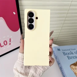 Luxury Ultra Slim Candy Solid Color Shockproof Hard Back Case Cover for Galaxy Z Fold 3 (Milk Yellow)