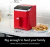 Chef 5.8QT Air Fryer, 8-in-1 Smart Cooking Programs, Nonstick and Dishwasher-Safe Basket, Complete Recipe Book, Red, DCDAIR 2