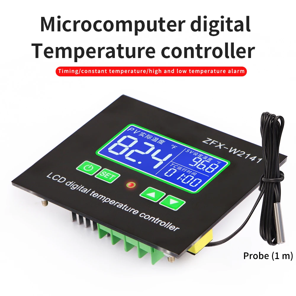 

LCD Digital Microcomputer Temperature Controller Thermostat with Timing Constant Temperature High and Low Temperature Alarm