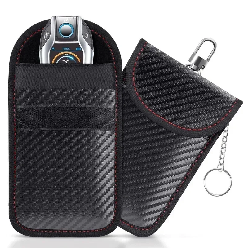 RFID Signal Blocking Faraday Pouch for Keyless Car Keys - Anti-Theft Radiation Protection