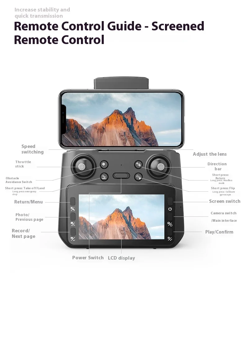 New Product With Large Screen Control Brushless Aerial Photography Aircraft And 8k Remote Control Aircraft For The S112 Model