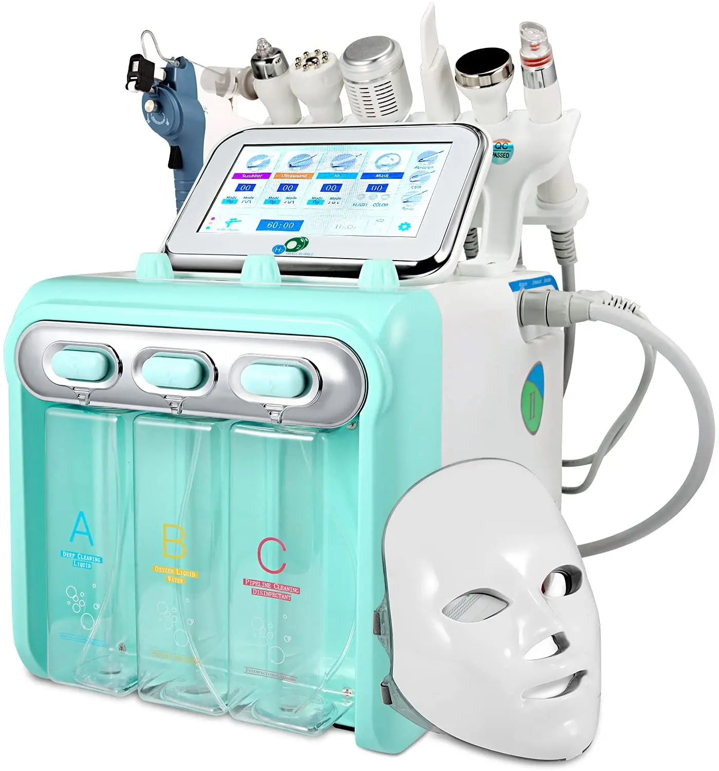 

Hydrogen Oxygen Facial Machine, 8 in 1 Multifunctional Vacuum Face Cleaning Hydro Water Oxygen Jet Peel Machine, for Home &Beaut