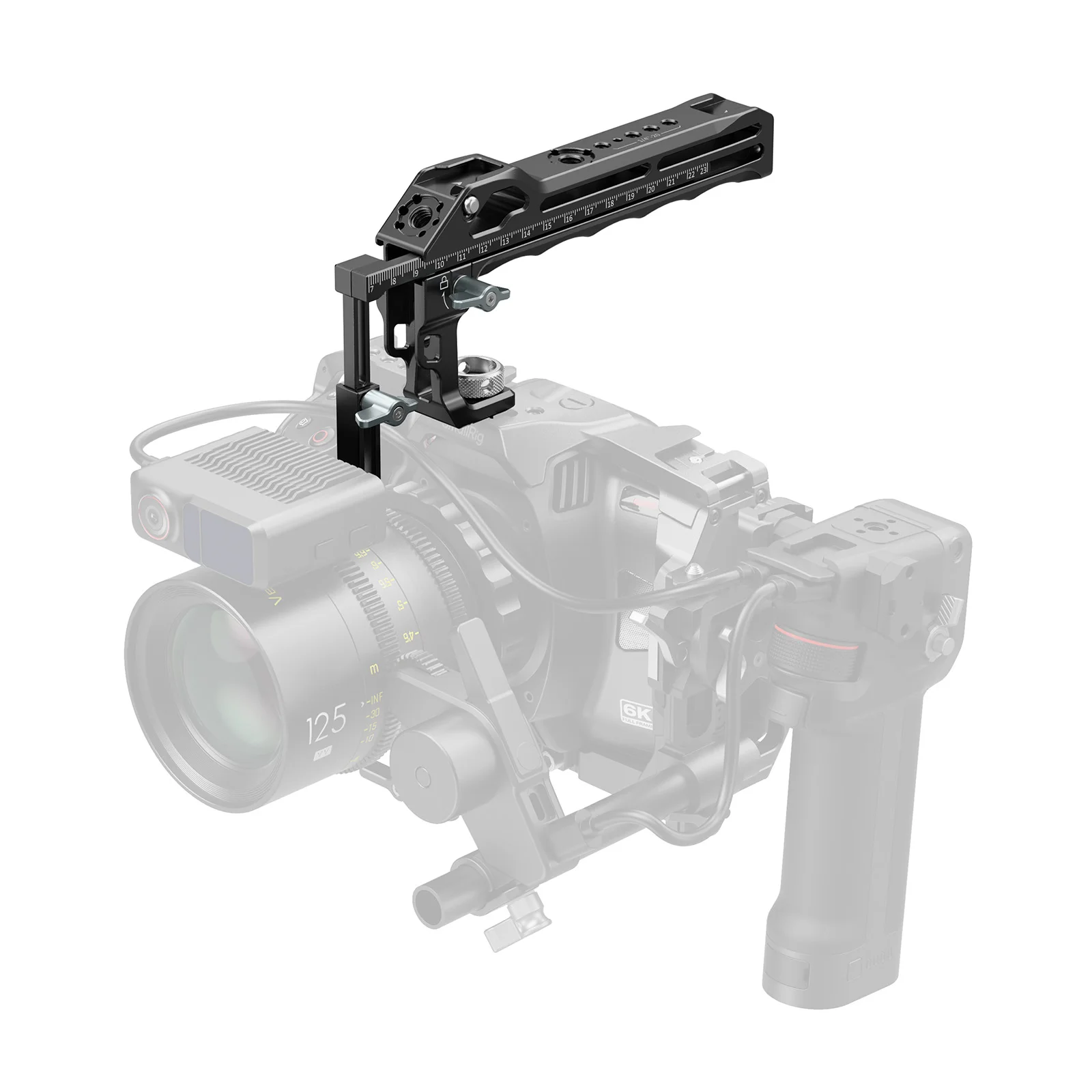 Top Handle for DJI Focus Pro LiDAR with Locking Knob Cold Shoe Built-in Telescop