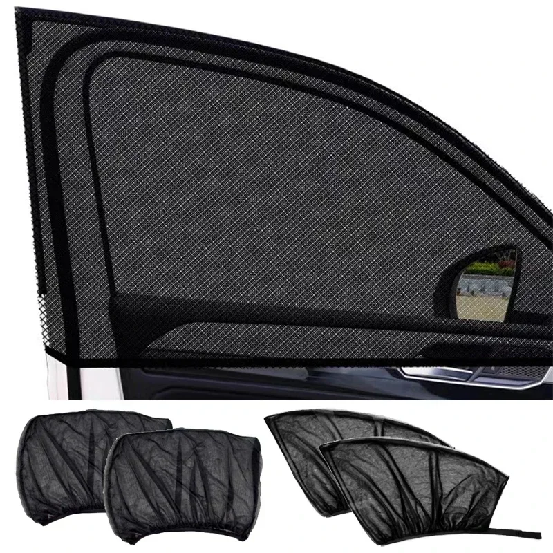 Car Sun Shade 2pcs Styling Accessories Auto UV Protect Curtain Side Window Sunshade Mesh Sun Visor Protection Window Films car sun shade