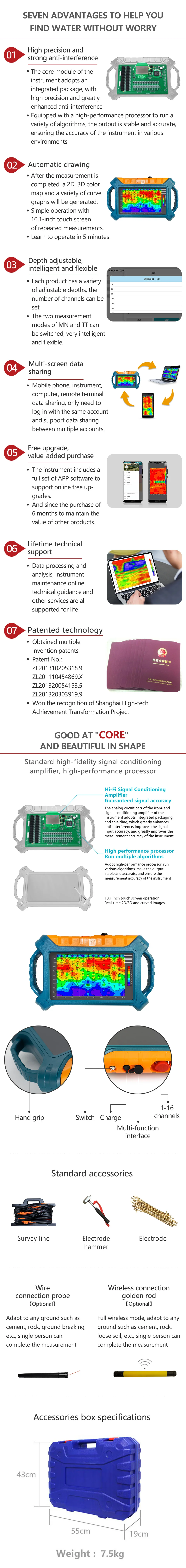 Wholesale Price Underground Water Exploration Locator Water Detector 2000M Groun