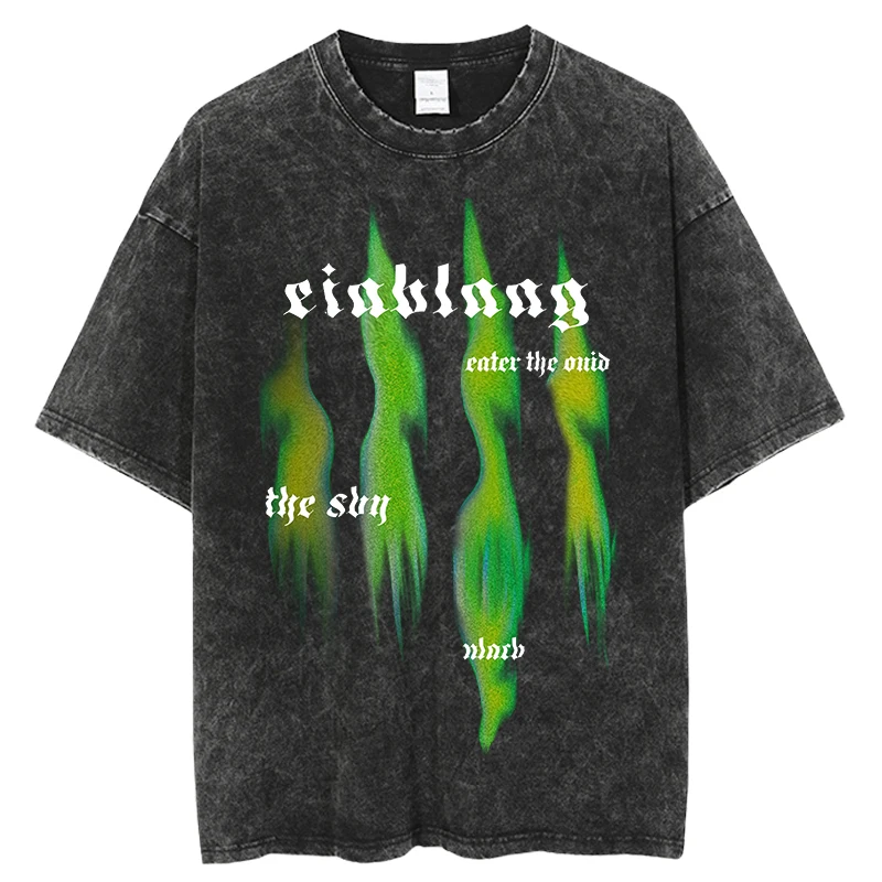

Vintage Washed Tshirts Harajuku Oversize Tee Cotton fashion Streetwear Hip Hop short sleeve tops