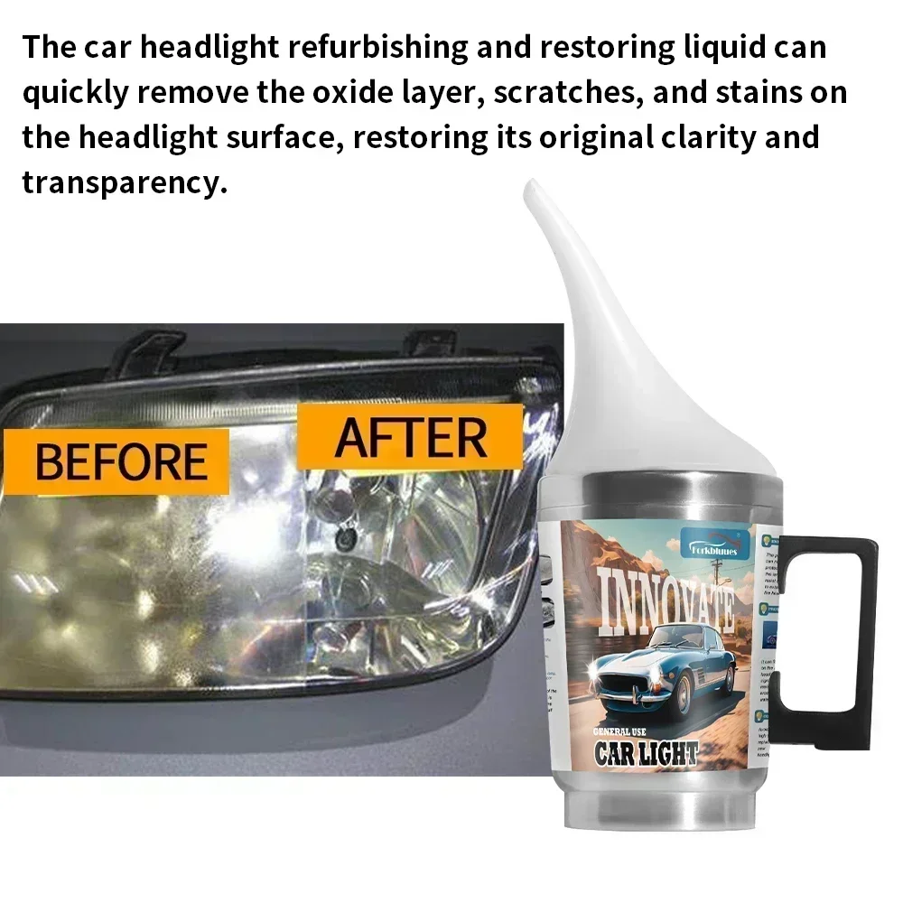 Car Headlight Polish Restoration Kit Headlight Polishing Cleaning Kit Anti-Scratch Hydrophobic Car Headlight Repair Motorcycle