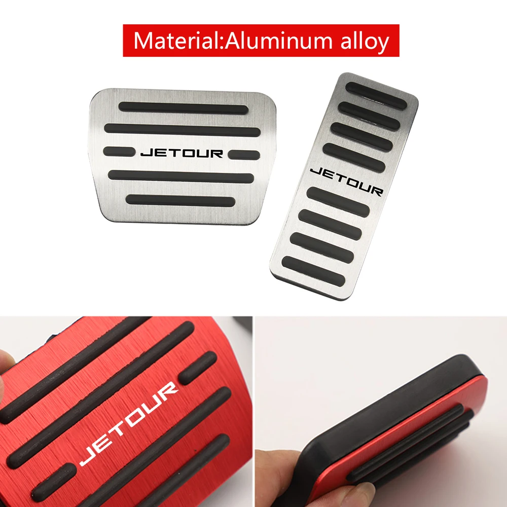 AT MT Car Pedals Aluminum Alloy Foot Pedal Brake Gas Accelerator Clucth Non-Slip Pads For Chery Jetour X70 Coupe