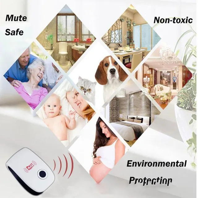 220 V Eu Dugó Elektronikus Kártevő Elutasítja Az Ultrahang Egér Csótány -Repelling Eszköz Rovar Patkányok Pókok Szúnyoggyilkos Kártevőirtó Vezérlés - Image 4