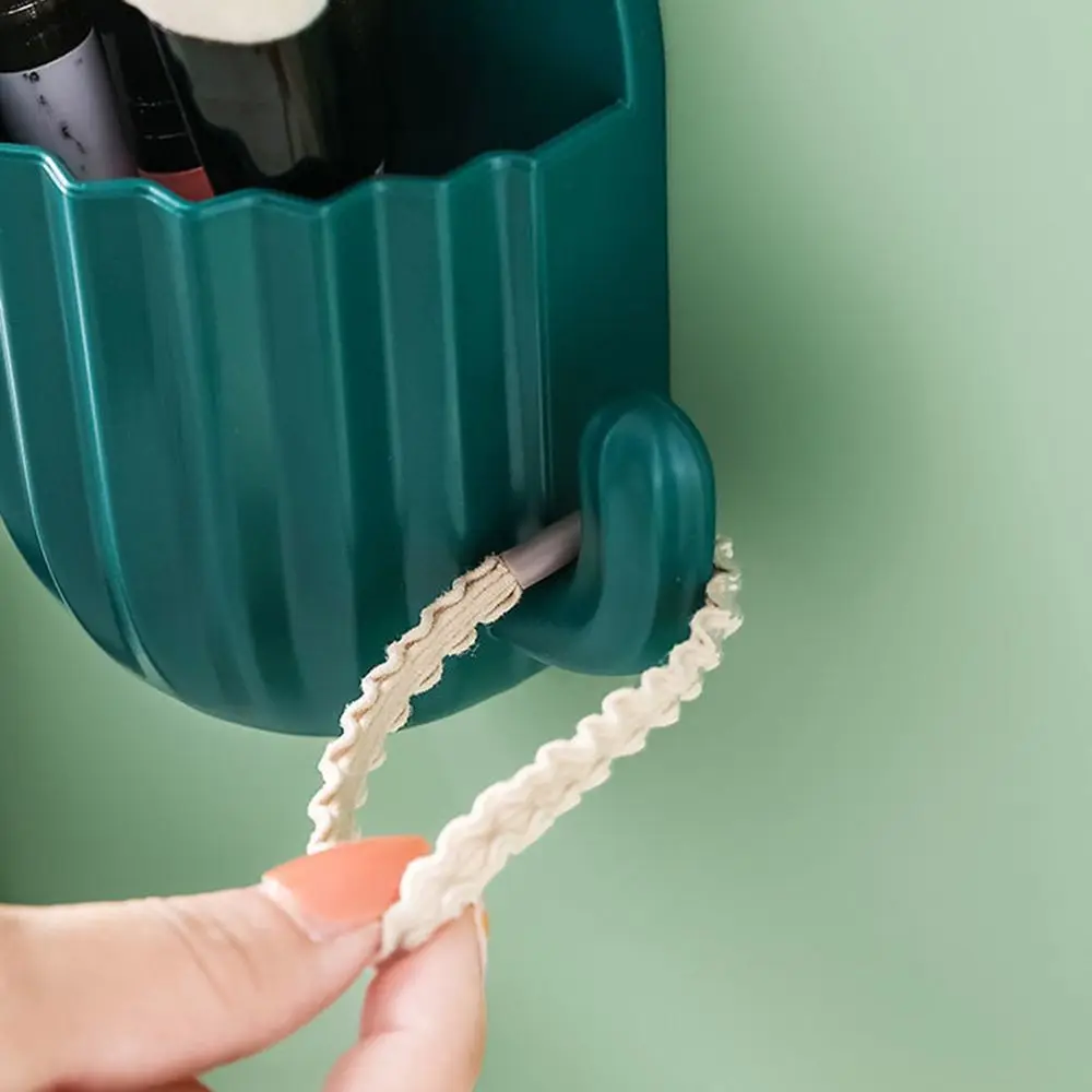 Plastic Wall Self-adhesive Cactus Storage Rack Bathroom Storage Holder Kitchen Bathroom Toothbrush Storage Wall Mount Holder