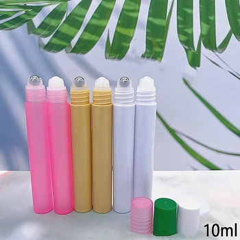 휴대용 액체 파운데이션 리필 가능 병, 화장품 아이 크림 오일 롤러 볼 진공 병, 여행용 빈 향수 병, 10ml